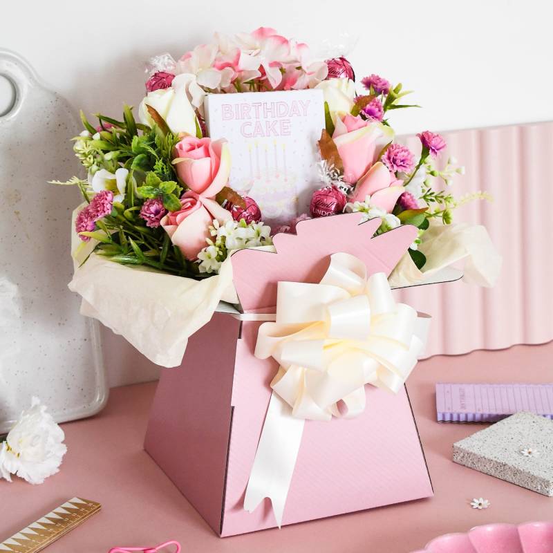 Happy Birthday Pink Chocolate Bouquet Happy Birthday Pink Chocolate Bouquet
