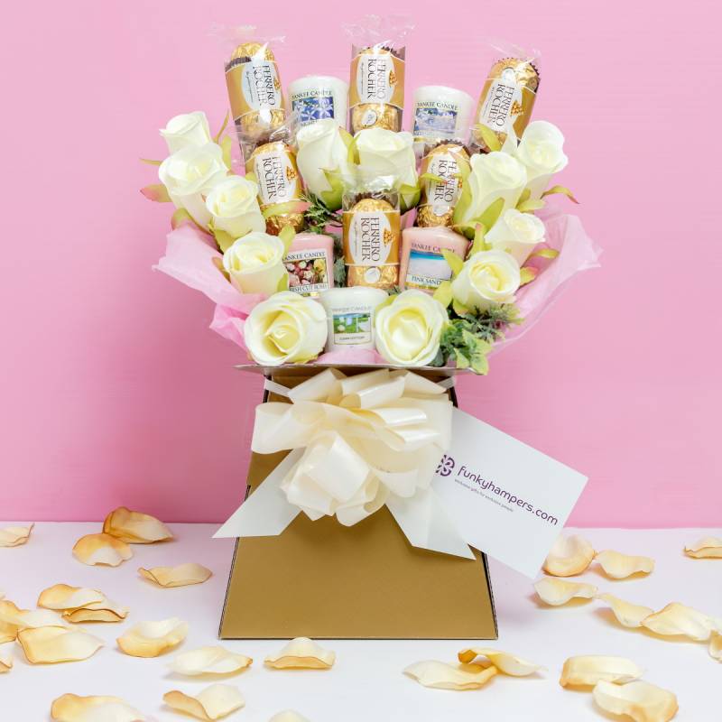 Yankee Candle and Ferrero Rocher Bouquet | Funky Hampers