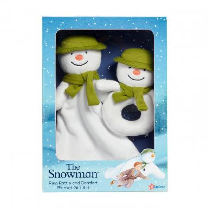  Snowman Rattle and Blanket Gift Set