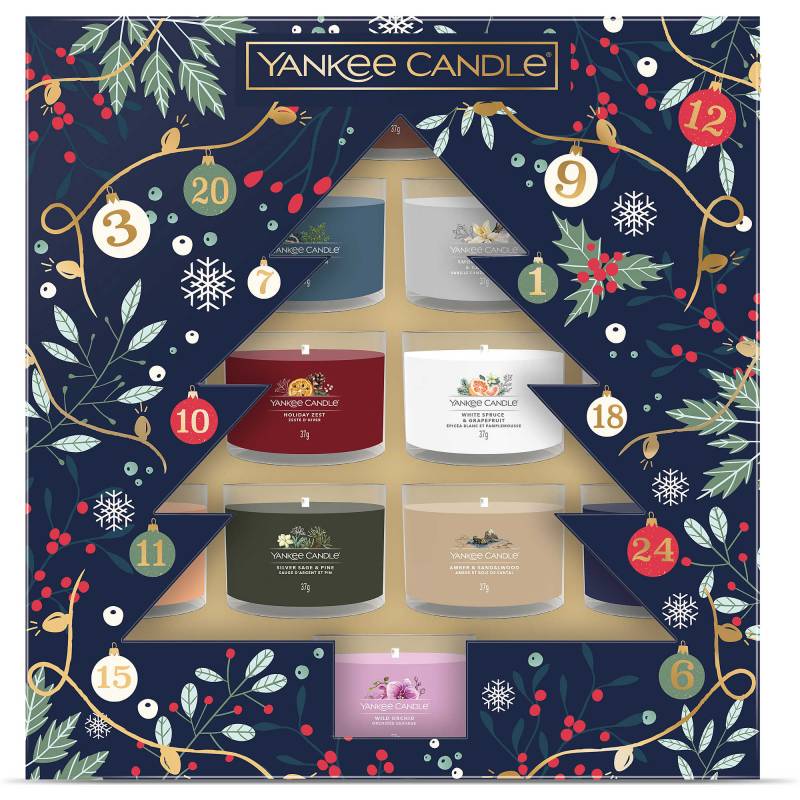 Yankee Candle 12 Filled Votives Christmas Gift Set | Funky Hampers